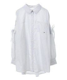 2wayショルダードロストリボンシャツ