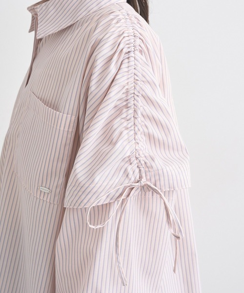 earth music&ecology（アースミュージックアンドエコロジー）の「2wayショルダードロストリボンシャツ（シャツ/ブラウス・レディース・サックスブルー/ホワイト/ピンク・FREE）」の19枚目の写真