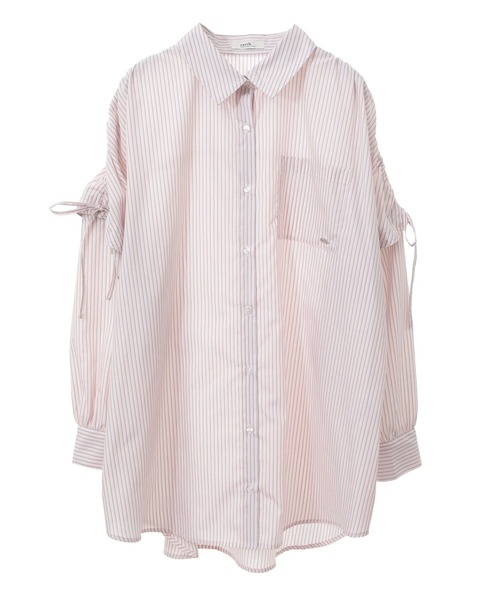 earth music&ecology（アースミュージックアンドエコロジー）の「2wayショルダードロストリボンシャツ（シャツ/ブラウス・レディース・サックスブルー/ホワイト/ピンク・FREE）」の20枚目の写真