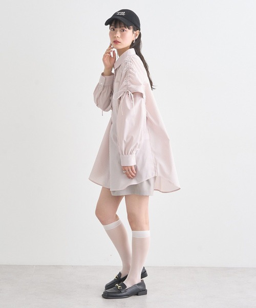 earth music&ecology（アースミュージックアンドエコロジー）の「2wayショルダードロストリボンシャツ（シャツ/ブラウス・レディース・サックスブルー/ホワイト/ピンク・FREE）」の15枚目の写真