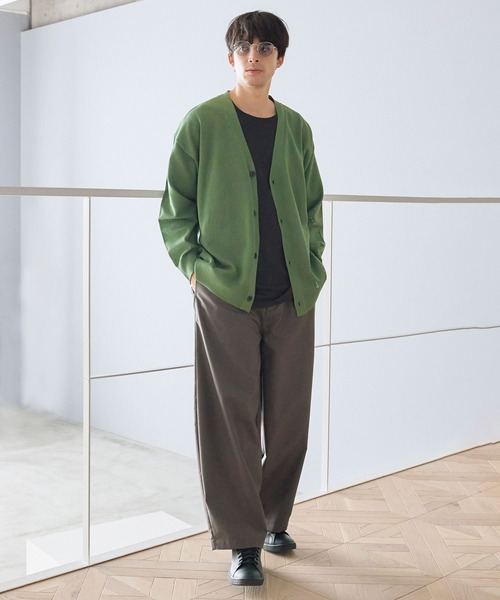 LAKOLE（ラコレ）の「AIRニットカーディガン / 287590（カーディガン/ボレロ・メンズ・カーキ/ブラック/アイボリー/ライトグレー/イエロー・LARGE/MEDIUM）」の8枚目の写真