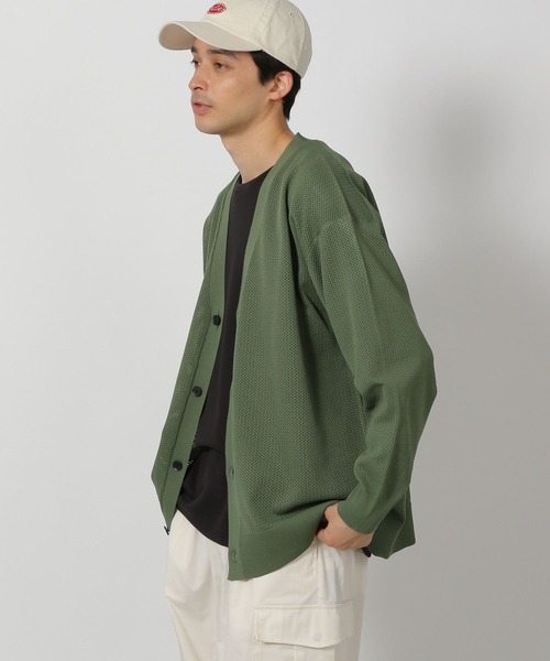 LAKOLE（ラコレ）の「AIRニットカーディガン / 287590（カーディガン/ボレロ・メンズ・カーキ/ブラック/アイボリー/ライトグレー/イエロー・LARGE/MEDIUM）」の21枚目の写真
