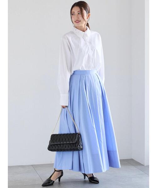 Te chichi（テチチ）の「ケミカルレースカラーシャツブラウス（シャツ/ブラウス・レディース・サックスブルー/ブラック/オフホワイト・F）」の6枚目の写真