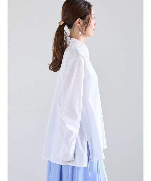 Te chichi（テチチ）の「ケミカルレースカラーシャツブラウス（シャツ/ブラウス・レディース・サックスブルー/ブラック/オフホワイト・F）」の8枚目の写真