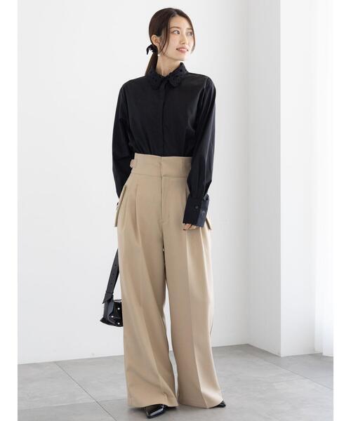 Te chichi（テチチ）の「ケミカルレースカラーシャツブラウス（シャツ/ブラウス・レディース・サックスブルー/ブラック/オフホワイト・F）」の13枚目の写真