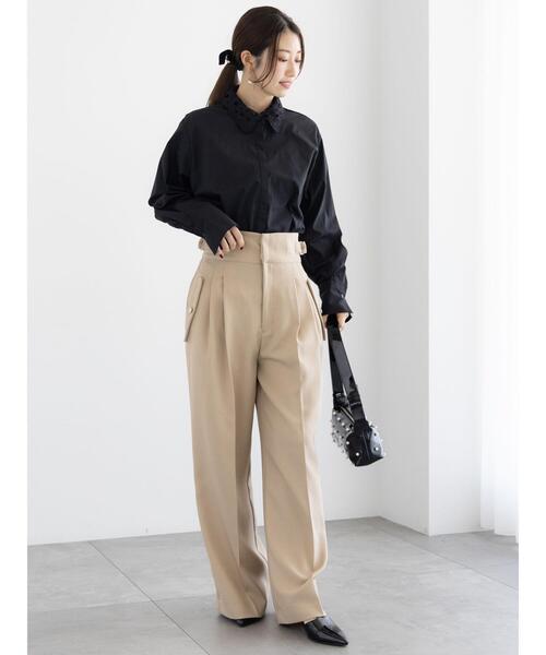 Te chichi（テチチ）の「ケミカルレースカラーシャツブラウス（シャツ/ブラウス・レディース・サックスブルー/ブラック/オフホワイト・F）」の14枚目の写真