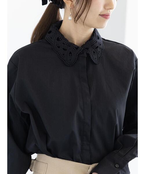 Te chichi（テチチ）の「ケミカルレースカラーシャツブラウス（シャツ/ブラウス・レディース・サックスブルー/ブラック/オフホワイト・F）」の15枚目の写真