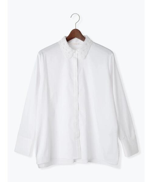 Te chichi（テチチ）の「ケミカルレースカラーシャツブラウス（シャツ/ブラウス・レディース・サックスブルー/ブラック/オフホワイト・F）」の20枚目の写真