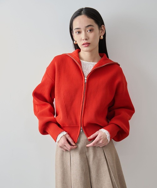 セール】Wジップハイネックニットカーディガン（カーディガン/ボレロ