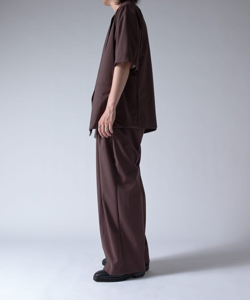 Lui's（ルイス）の「ウォッシャブル ビッグ半袖ダブルジャケット（テーラードジャケット・メンズ・ブラック/ブラウン・S/M）」の13枚目の写真