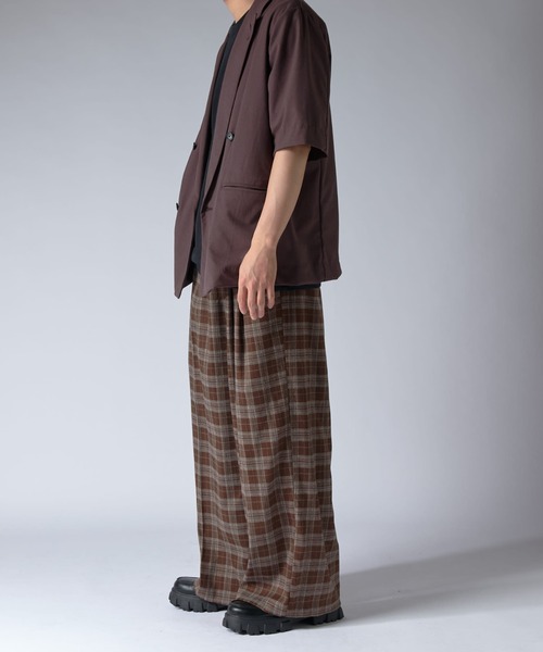 Lui's（ルイス）の「ウォッシャブル ビッグ半袖ダブルジャケット（テーラードジャケット・メンズ・ブラック/ブラウン・S/M）」の18枚目の写真