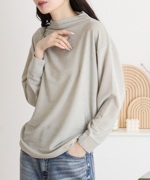 FUNALIVE(ファンアライブ)の「CHiLL365 ボトルネックプルオーバー(Tシャツ/カットソー・レディース・ブラウン/アイボリー/グレイッシュベージュ/ブラック・M/L)」の21枚目の写真