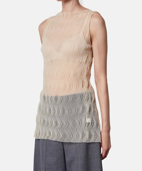 iRENE(アイレネ)の「ウェーブパターンニットトップス / Wave Pattern Knit Tops(ニット/セーター・レディース・グレー/アイボリー/ブラウン・36)」の13枚目の写真