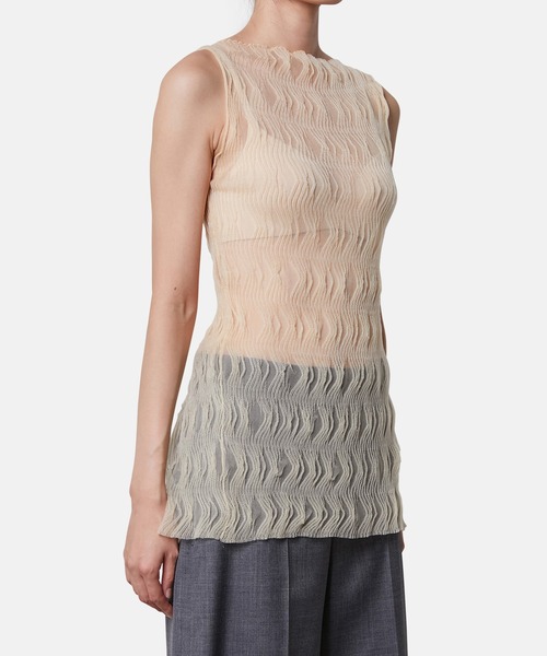 iRENE(アイレネ)の「ウェーブパターンニットトップス / Wave Pattern Knit Tops(ニット/セーター・レディース・グレー/アイボリー/ブラウン・36)」の14枚目の写真