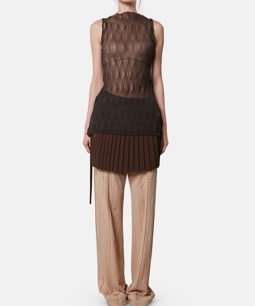 iRENE(アイレネ)の「ウェーブパターンニットトップス / Wave Pattern Knit Tops(ニット/セーター・レディース・グレー/アイボリー/ブラウン・36)」の10枚目の写真