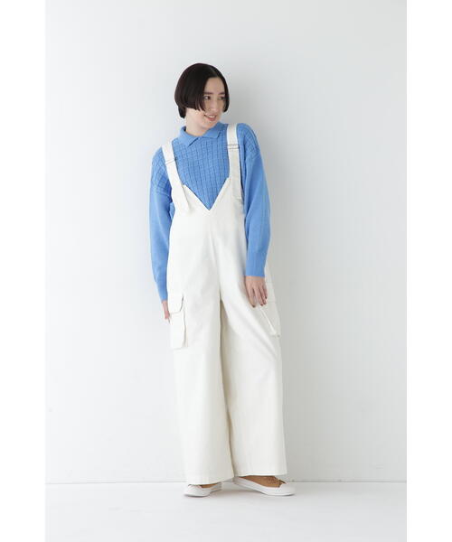 Healthy denim(ヘルシーデニム)の「【Healthy DENIMコラボ】オーバーオール(サロペット/オーバーオール・レディース・ホワイト系その他/ネイビー・MEDIUM)」の8枚目の写真