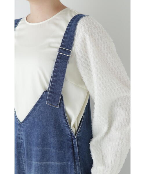 Healthy denim(ヘルシーデニム)の「【Healthy DENIMコラボ】オーバーオール(サロペット/オーバーオール・レディース・ホワイト系その他/ネイビー・MEDIUM)」の20枚目の写真