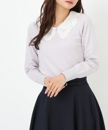 MISCH MASCH | レース刺繍衿ニット(ニット/セーター)