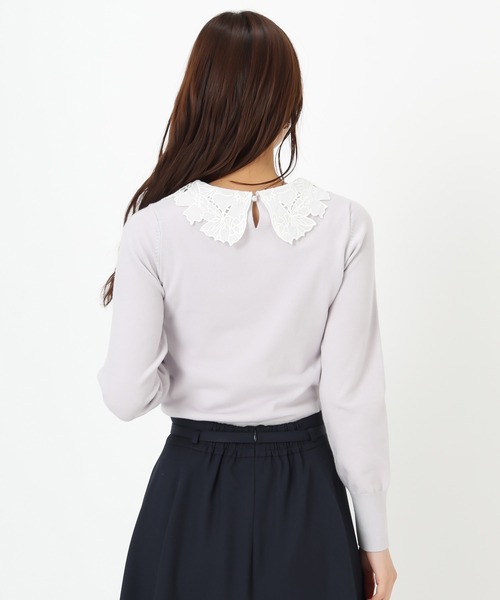MISCH MASCH(ミッシュマッシュ)の「レース刺繍衿ニット(ニット/セーター・レディース・ホワイト/グレー/ブルー・フリ-)」の17枚目の写真