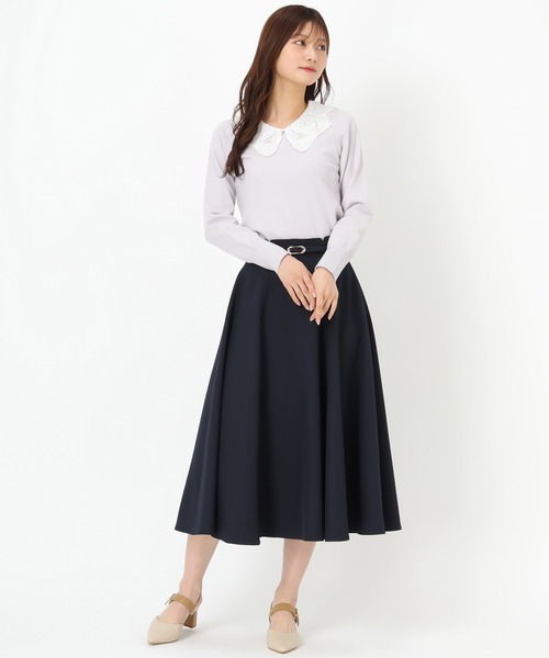 MISCH MASCH(ミッシュマッシュ)の「レース刺繍衿ニット(ニット/セーター・レディース・ホワイト/グレー/ブルー・フリ-)」の11枚目の写真