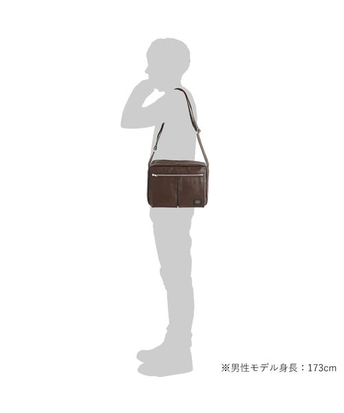 PORTER(ポーター)の「フリースタイル ショルダーバッグ(L)(ショルダーバッグ・メンズ・イエロー/ブラウン/ブラック・FREE)」の9枚目の写真