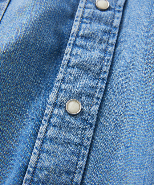 LEVI'S VINTAGE CLOTHING(リーバイスビンテージクロージング)の「LEVI'S(R) VINTAGE CLOTHING/リーバイス SHORTHORN SAWTOOTH INDIGO COSMOS(シャツ/ブラウス・メンズ・ブルー系その他・X-SMALL/SMALL/MEDIUM/X-LARGE)」の2枚目の写真