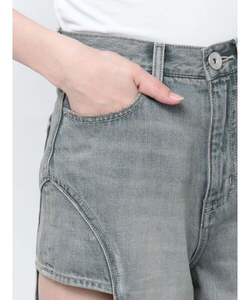 GYDA（ジェイダ）の「ハイウエストサイドオープンデニムワイドパンツ（デニムパンツ・レディース・ブルー/ライトブルー・MEDIUM/SMALL）」の17枚目の写真