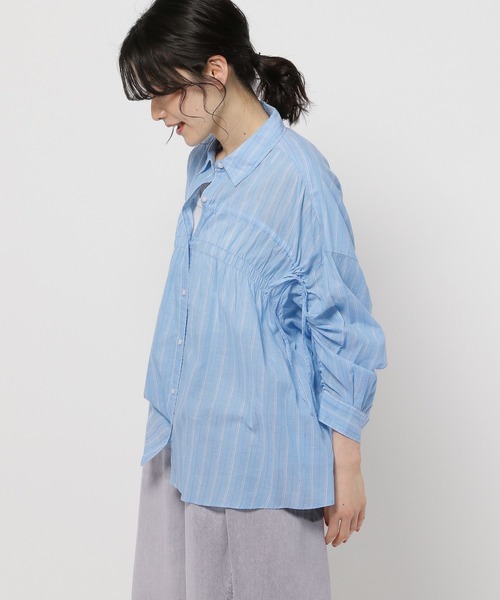 niko and...(ニコアンド)の「プレミアムローンギャザーシャツ(シャツ/ブラウス・レディース・ホワイト/ネイビー/グリーン/イエロー/ブルー・MEDIUM/LARGE)」の17枚目の写真