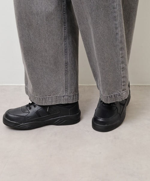 FUNALIVE(ファンアライブ)の「男女兼用 レースアップ スニーカー コートシューズ(スニーカー・メンズ・ホワイト/ブラック・23.5/24/24.5/25/25.5/26/26.5/23/27/28)」の9枚目の写真