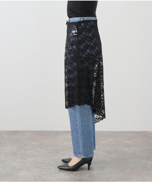 セール】【PROVOKE/プロヴォーク】 Stretch lace asymmetry