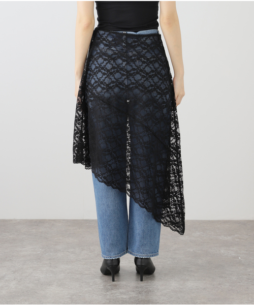 セール】【PROVOKE/プロヴォーク】 Stretch lace asymmetry
