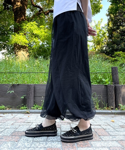 LUGG NAGG(ラグナグ)の「チェーンつきキラキラシアースリッポン(スリッポン・レディース・ブラック・23.0cm/23.5cm/24.0cm/24.5cm)」の7枚目の写真