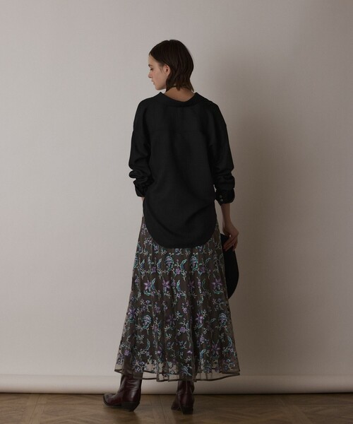 GRACE CONTINENTAL（グレースコンチネンタル）の「シアー2wayウエスタンシャツ（シャツ/ブラウス・レディース・キナリ/ベージュ/ブラック・36/38）」の21枚目の写真