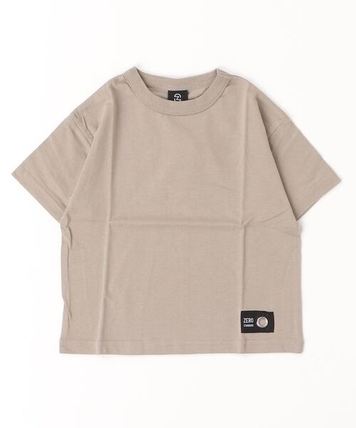 ZERO standerd(ゼロスタンダード)の「zero standard/ゼロスタンダード BASIC Tシャツ(Tシャツ/カットソー・キッズ・オフホワイト/グレー/ネイビー/アイボリー/チャコールグレー/ブラック/ベージュ・110cm/100cm/120cm/130cm/150cm/160cm/140cm)」の1枚目の写真