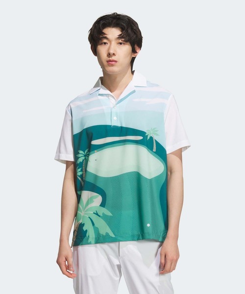 セール】オープンカラー グラフィック 半袖シャツ【adidas Golf