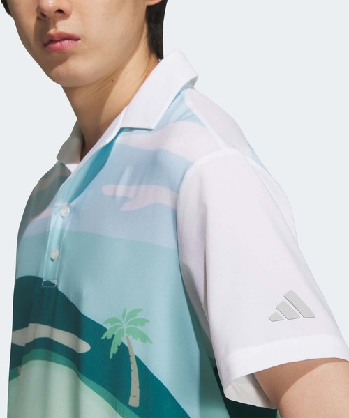 ♥️新品⭐adidas GOLF★ タイポグラフィック シャツ 上下セット　L アディダス(adidas) ゴルフウェア ポロシャツ 半袖 サイドワー
