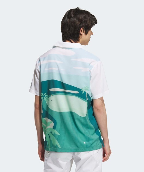 【adidas GOLF/アディダス】Vネック ツイストニット半袖シャツ・L薄緑 adidas｜【公式】アディダス adidas 【オリジナルスゴルフ