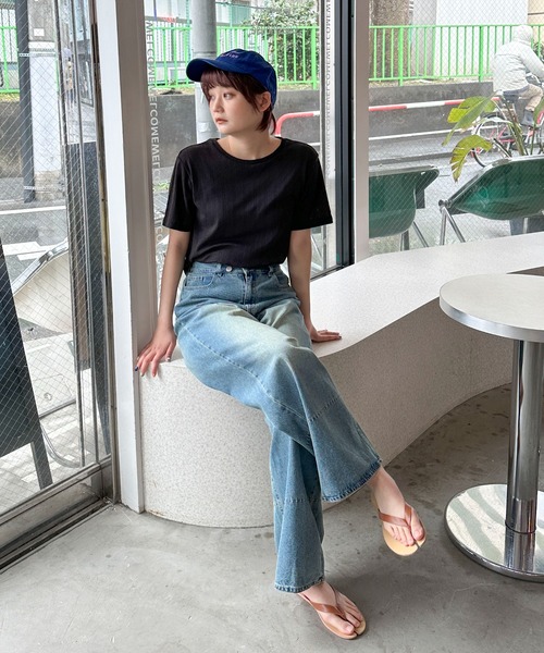 PILIT（ピリット）の「アイレット クルーネックtee（セットアップ対応）（Tシャツ/カットソー・レディース・ブラック/ブルー/レモンイエロー・MEDIUM）」の18枚目の写真