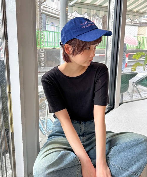 PILIT（ピリット）の「アイレット クルーネックtee（セットアップ対応）（Tシャツ/カットソー・レディース・ブラック/ブルー/レモンイエロー・MEDIUM）」の20枚目の写真