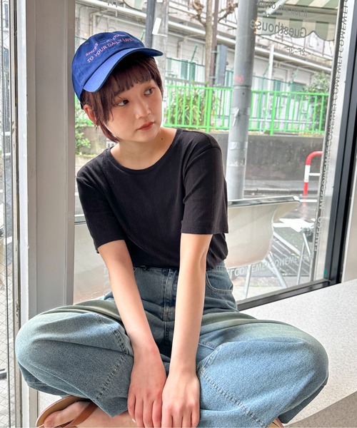 PILIT（ピリット）の「アイレット クルーネックtee（セットアップ対応）（Tシャツ/カットソー・レディース・ブラック/ブルー/レモンイエロー・MEDIUM）」の21枚目の写真