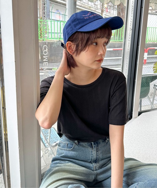 PILIT（ピリット）の「アイレット クルーネックtee（セットアップ対応）（Tシャツ/カットソー・レディース・ブラック/ブルー/レモンイエロー・MEDIUM）」の22枚目の写真