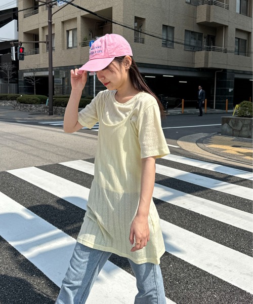 PILIT（ピリット）の「アイレット クルーネックtee（セットアップ対応）（Tシャツ/カットソー・レディース・ブラック/ブルー/レモンイエロー・MEDIUM）」の7枚目の写真