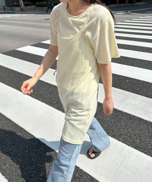 PILIT（ピリット）の「アイレット クルーネックtee（セットアップ対応）（Tシャツ/カットソー・レディース・ブラック/ブルー/レモンイエロー・MEDIUM）」の8枚目の写真