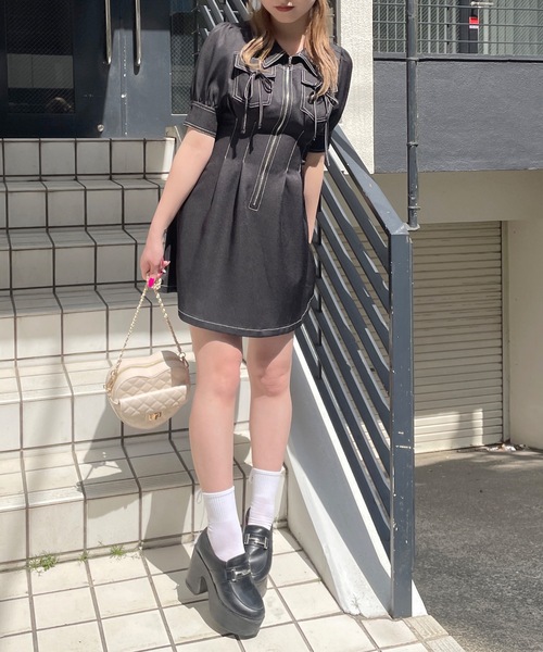 one way（ワンウェイ）の「フロントジップワンピース（ワンピース・レディース・ブラック/ネイビー/ベージュ/ブルー/グレー系その他/ブラック系その他・FREE）」の20枚目の写真