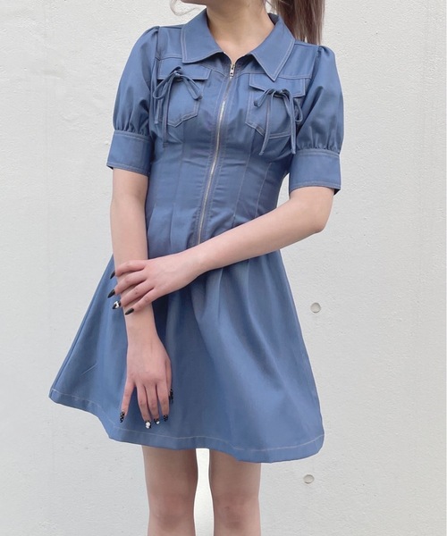 【10％OFF】 フロントジップワンピース（ワンピース）｜one way（ワンウェイ レディースウェア