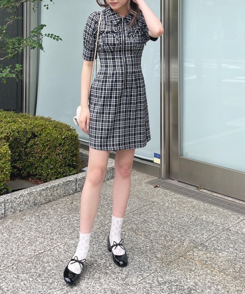 ルネ♡フロントジップワンピース Rene（ルネ） 襟付きフロントジップアップワンピース 5416080