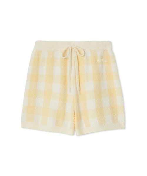 ルームウェア・パジャマ gelato pique Check pattern short pants PWNP245129 セール】チェックジャガードショートパンツ(ルームウェア