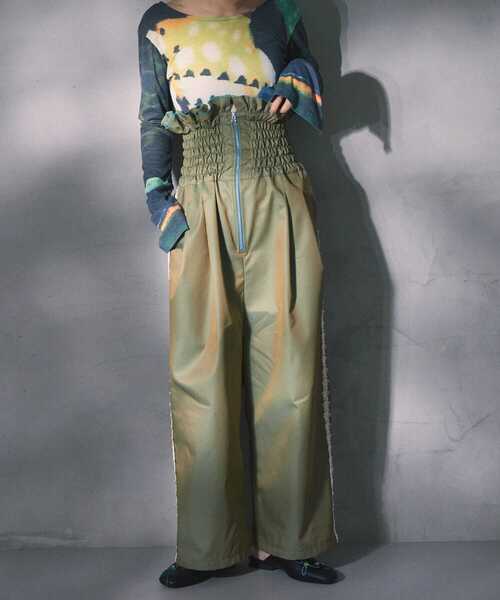 THE GOODLAND MARKET（ザグッドランドマーケット）の「cwtch　2WAY PANTS（その他パンツ・レディース・ライトカーキ/パープル・FREE）」の2枚目の写真