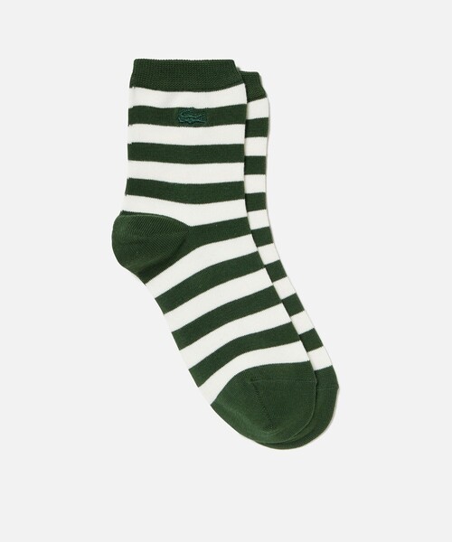 LACOSTE（ラコステ）の「マリンボーダーミドルソックス（ソックス/靴下・レディース・ネイビー/グリーン/ピンク/ブルー・24.0cm）」の2枚目の写真