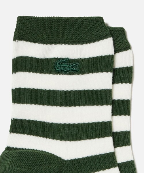 LACOSTE（ラコステ）の「マリンボーダーミドルソックス（ソックス/靴下・レディース・ネイビー/グリーン/ピンク/ブルー・24.0cm）」の5枚目の写真